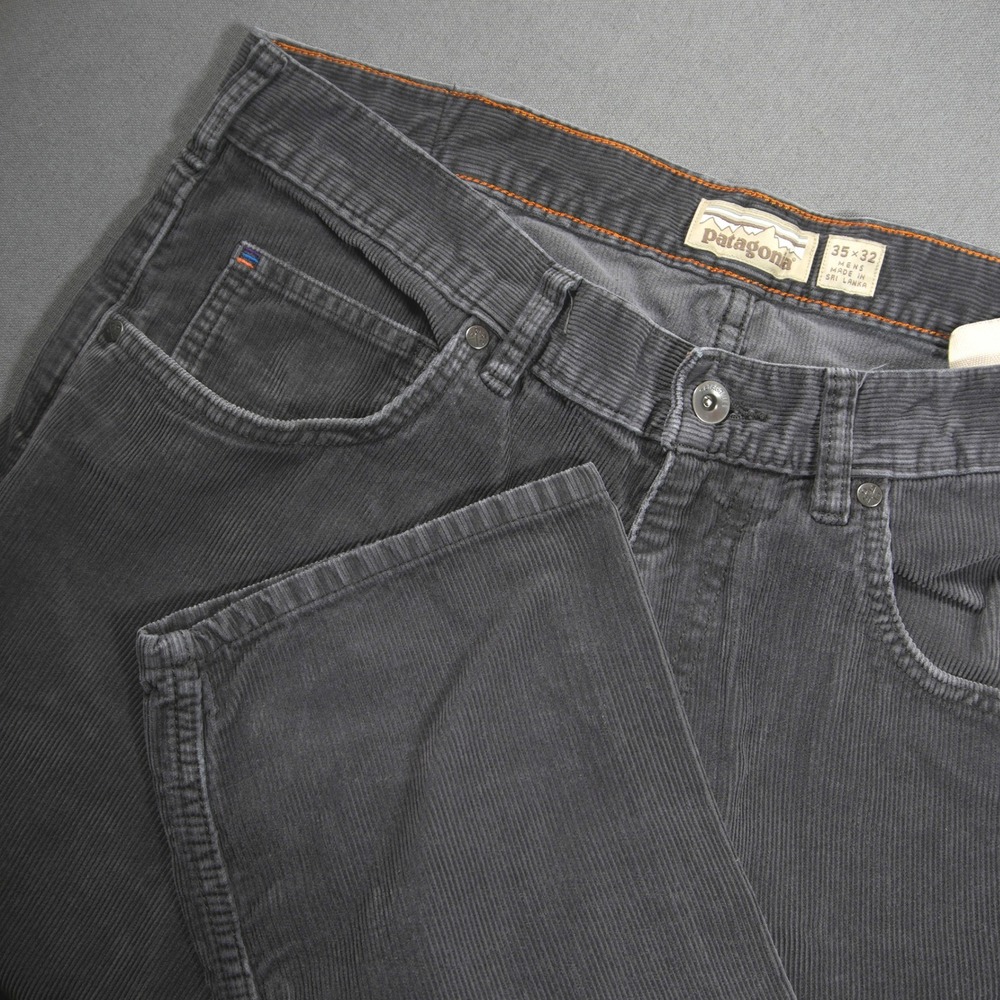 Patagonia Iron Clad Straight Fit Organic Corduroy Men Pants 33x32 Academia Gray